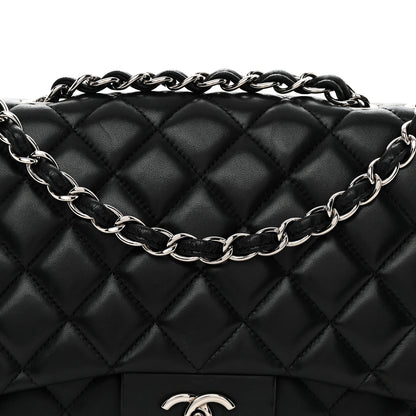 Chanel Lambskin Quilted Jumbo Single Flap Black 8 of 12