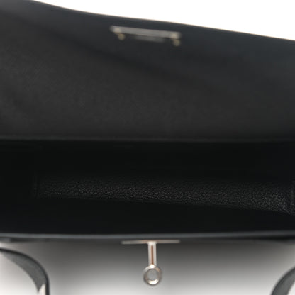 Hermes Epsom Kelly Depeches 25 Pouch Black 6 of 7