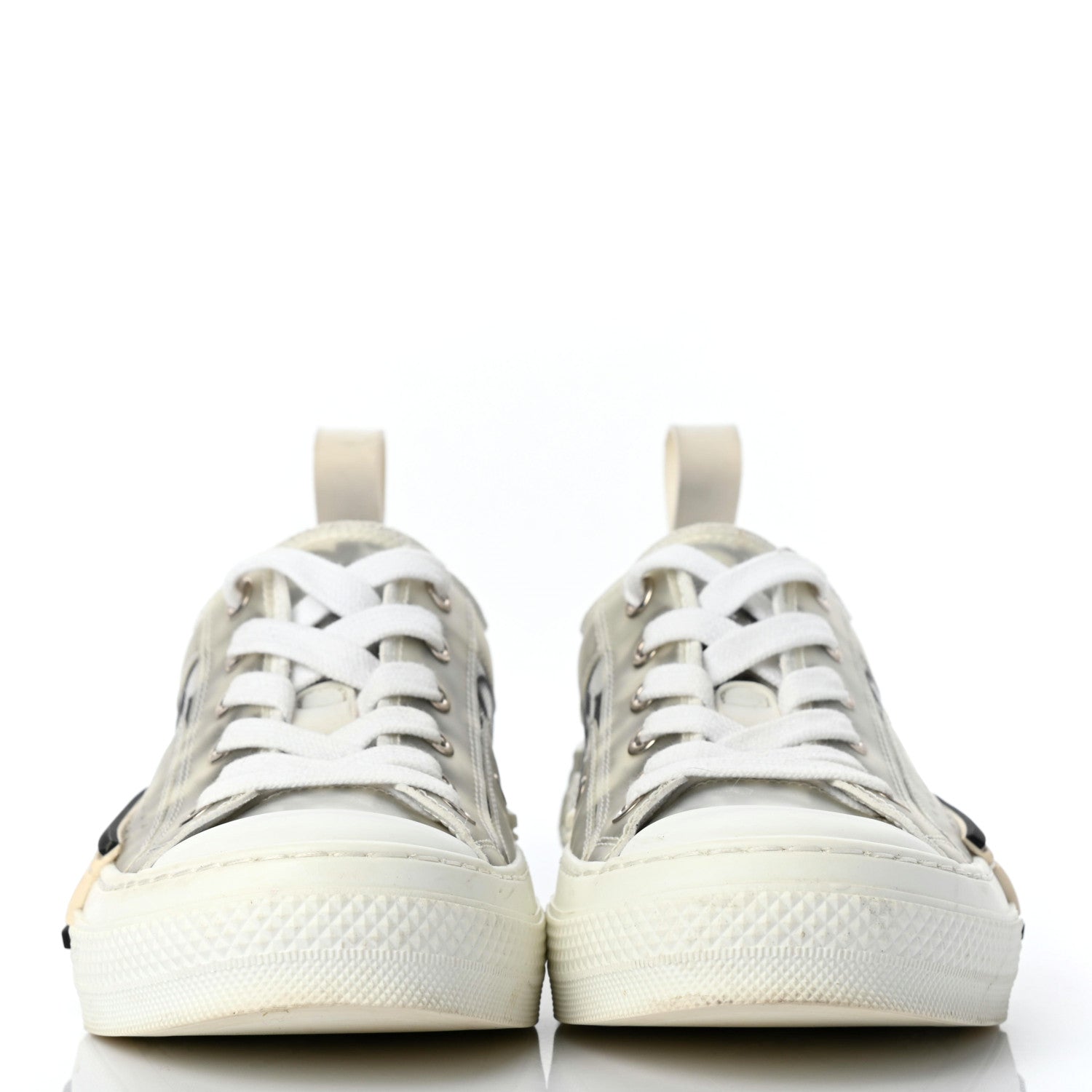 Christian Dior Technical Canvas Oblique B23 Low Top Sneaker 35 White Black 2 of 8