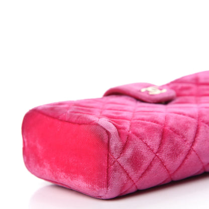 Chanel Velvet Quilted Mini Phone Holder Crossbody Bag Pink 6 of 15