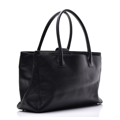 Chanel Calfskin Cerf Executive Shopper Tote Black 3 of 11