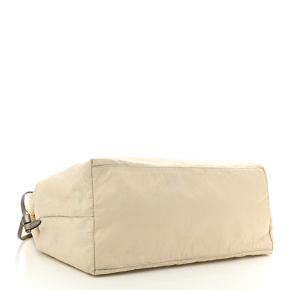 Prada Tessuto Nylon Saffiano Shopping Tote White 4 of 14