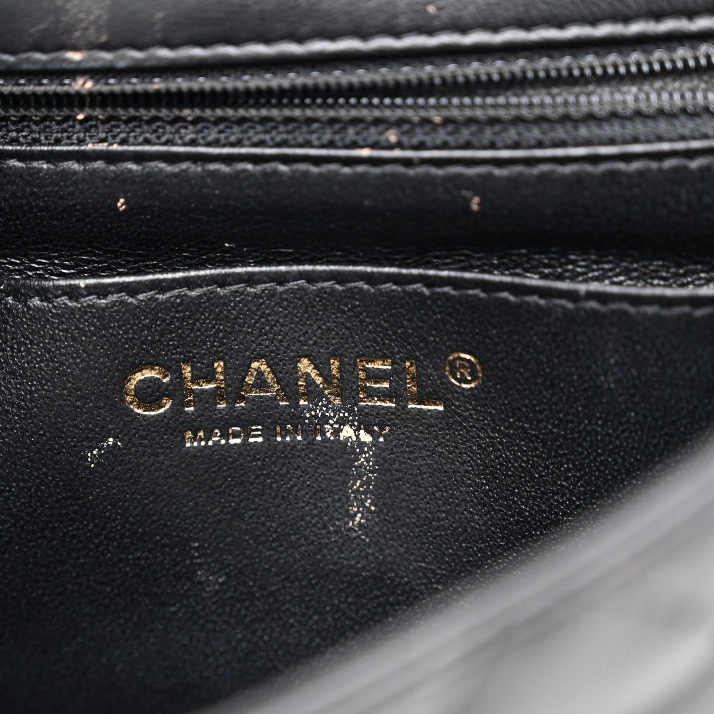 Lambskin Quilted Mini Square Flap Black