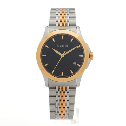 Gucci Stainless Steel 38mm G-Timeless Two Tone Quartz Watch Black 1 of 5
