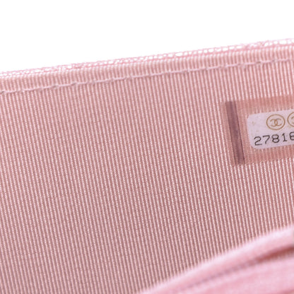 Chanel Iridescent Caviar Quilted Square Wallet On Chain WOC Rose Pink 8 of 12