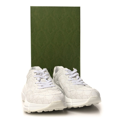Gucci GG Supreme Monogram Womens Rhyton Sneakers 39 White 9 of 9