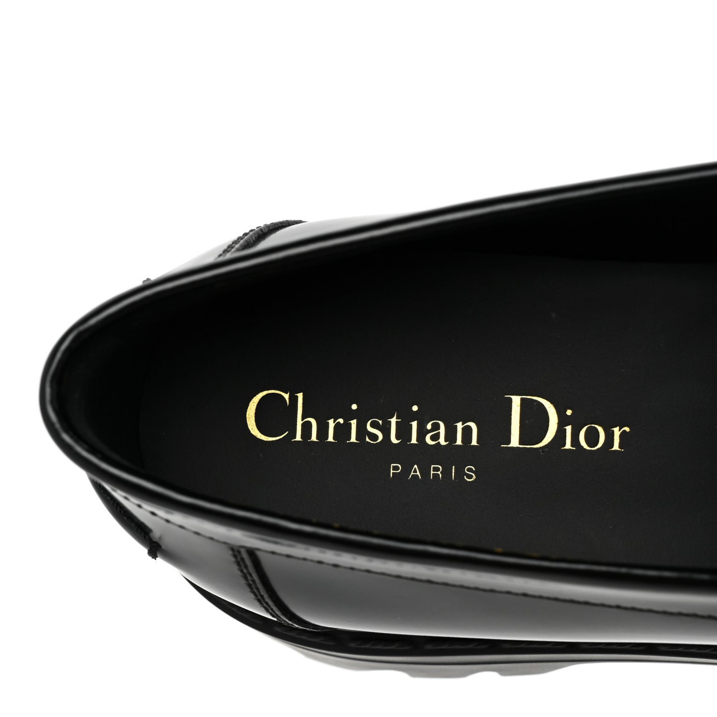 Brushed Calfskin Dior Code Lug Sole 15mm Loafers 36 Black