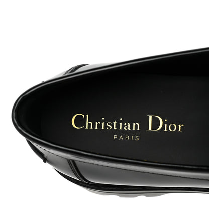 Christian Dior Brushed Calfskin Dior Code Lug Sole 15mm Loafers 36 Black 8 of 9