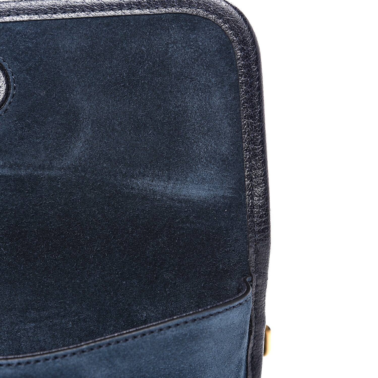 Gucci Suede Web Small Neo Vintage Double Flap Messenger Bag Blue 11 of 13