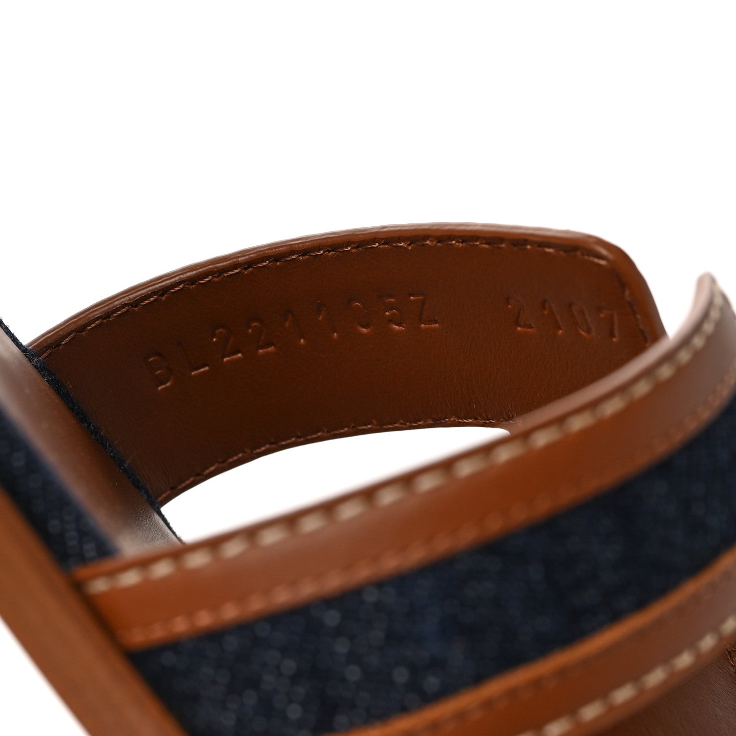 Hermes Calfskin Denim Oran Sandals 39 Bleu Brut Gold 8 of 8