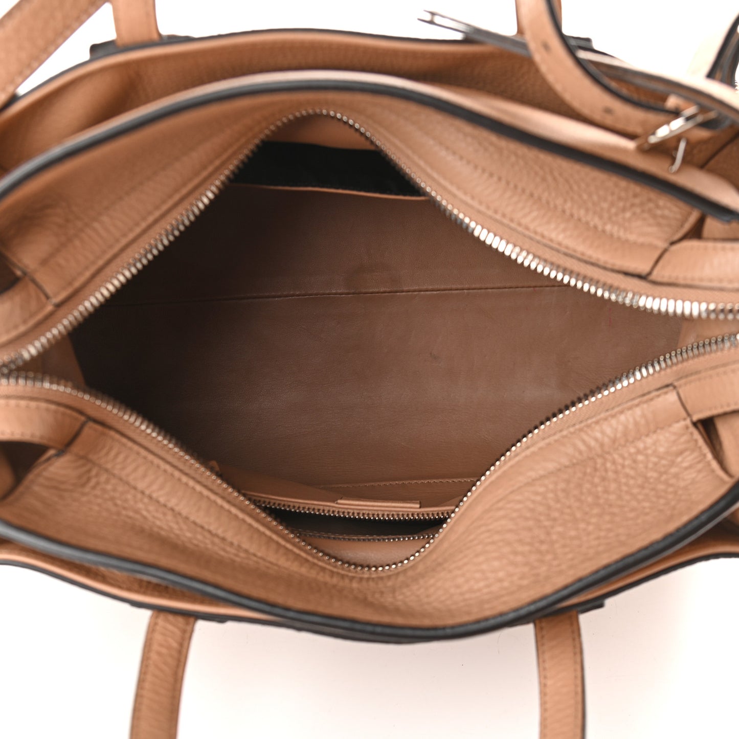 Cellarius Calfskin Ramble Studded Layered Tote Camelia