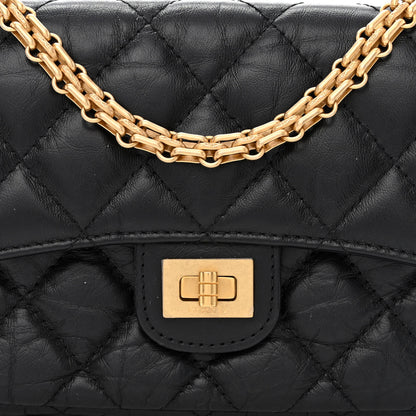 Chanel Aged Calfskin Quilted Reissue 2.55 Phone Holder With Chain Black 11 of 13