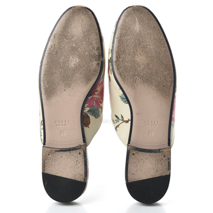 Gucci Calfskin Stamp Allover Rose Princetown Slippers 36 Ivory Multicolor 5 of 10