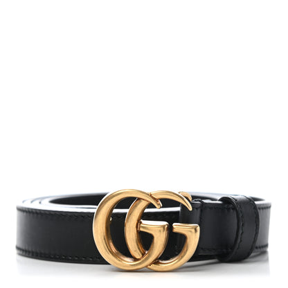 Gucci Calfskin Double G 20mm Belt 95 38 Black 1 of 5