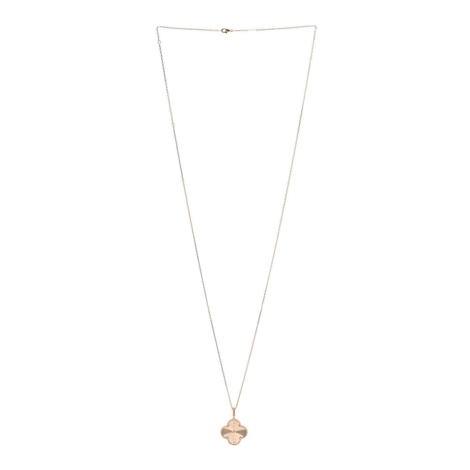 Van Cleef & Arpels 18K Yellow Gold Guilloche Magic Alhambra Long Necklace 3 of 6