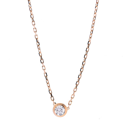 Cartier 18K Pink Gold Diamond LM D'Amour Pendant Necklace 1 of 6
