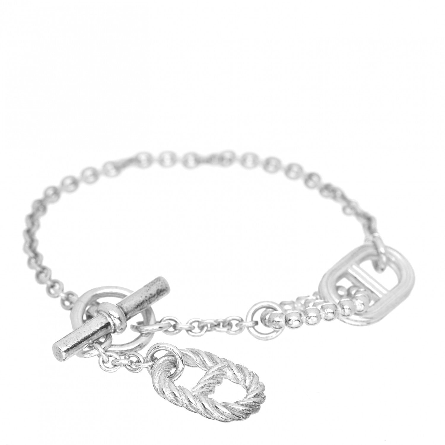 Hermes Sterling Silver PM Parade Bracelet SH 1 of 5