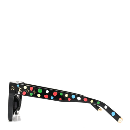 Louis Vuitton LV X YK Acetate Painted Dots Sunglasses Z1903E Black Multicolor 3 of 7