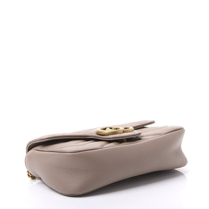 Gucci Calfskin Matelasse Super Mini GG Marmont Shoulder Bag Porcelain Rose 5 of 26