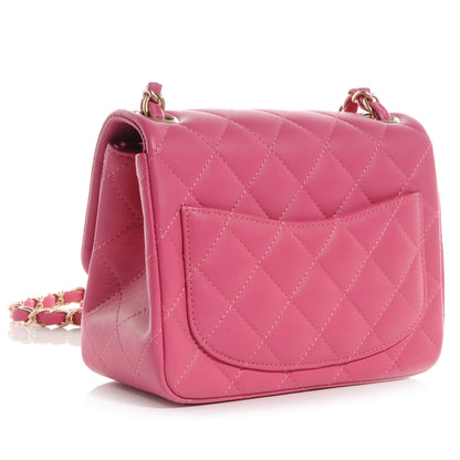 Chanel Lambskin Quilted Mini Square Flap Pink 4 of 9