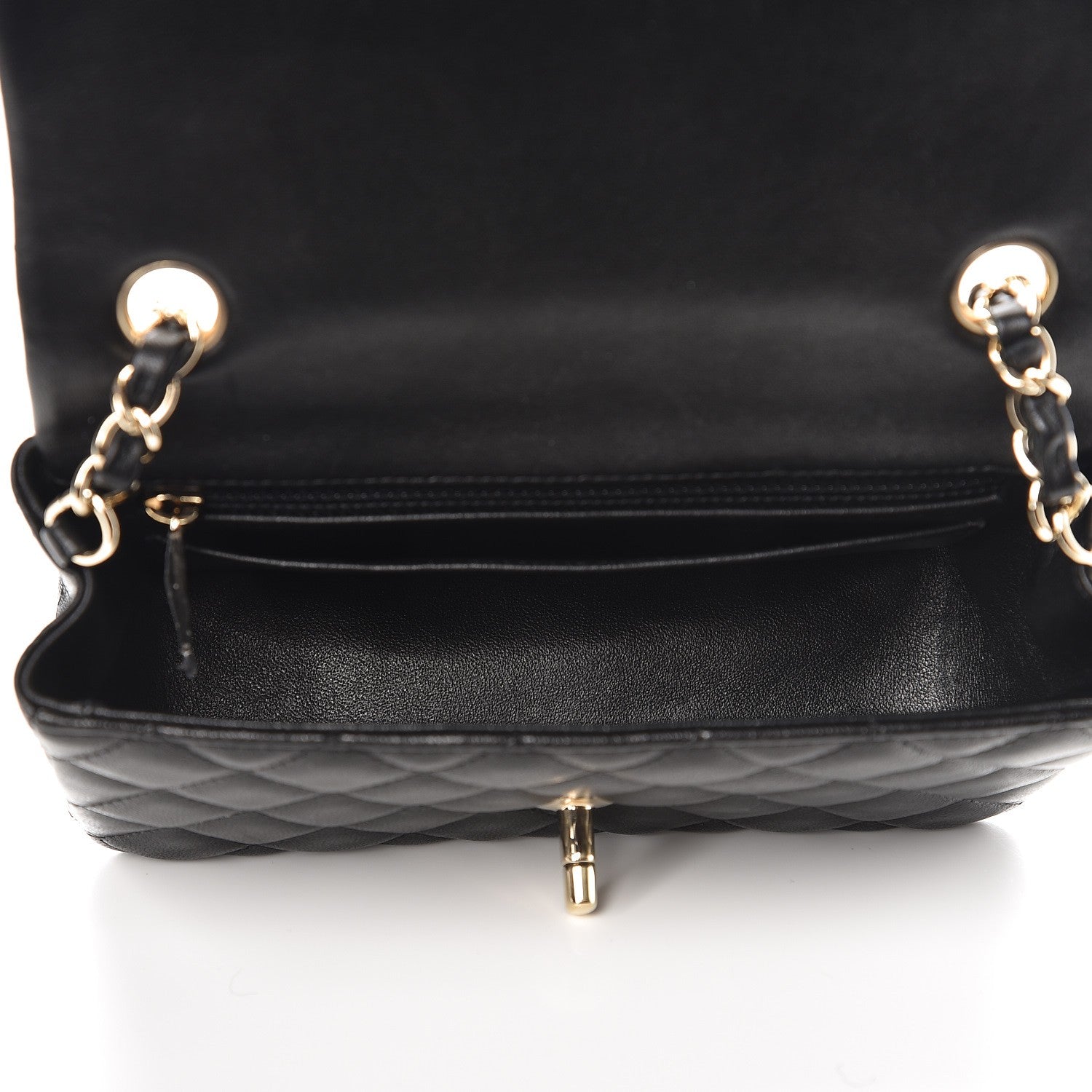 Chanel Lambskin Quilted Mini Rectangular Flap Black 6 of 9