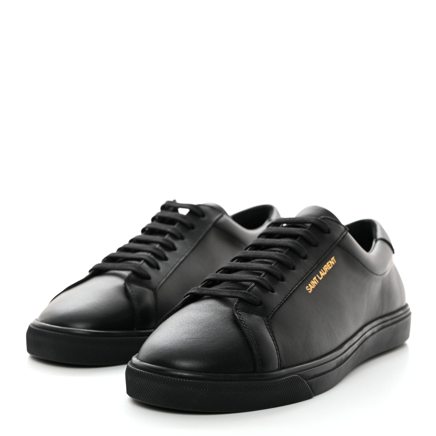 Saint Laurent Calfskin Andy Low Top Sneakers 39 Black 3 of 8