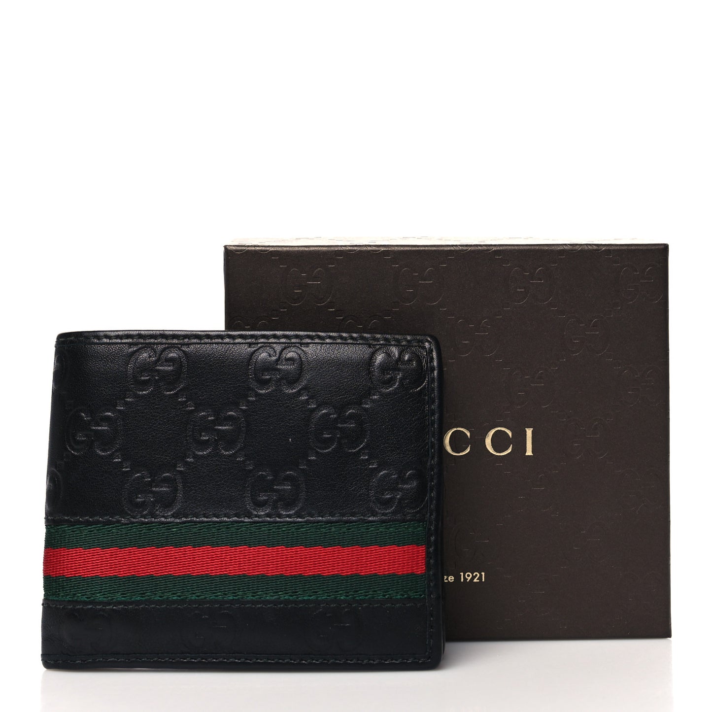 Guccissima Web Bi-Fold Wallet Black