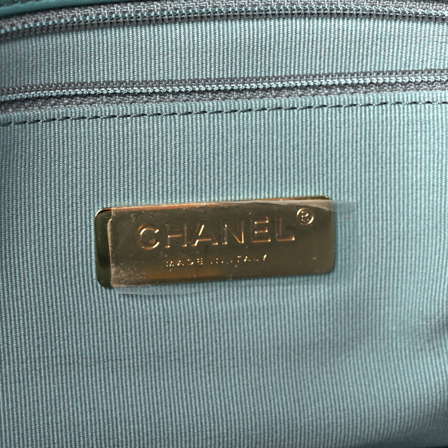 Chanel Lambskin Quilted Large Chanel 19 Flap Light Green 6 of 10