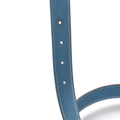 Hermes Box Togo 24mm Mini Constance H Belt Indigo Blue Jean 5 of 11