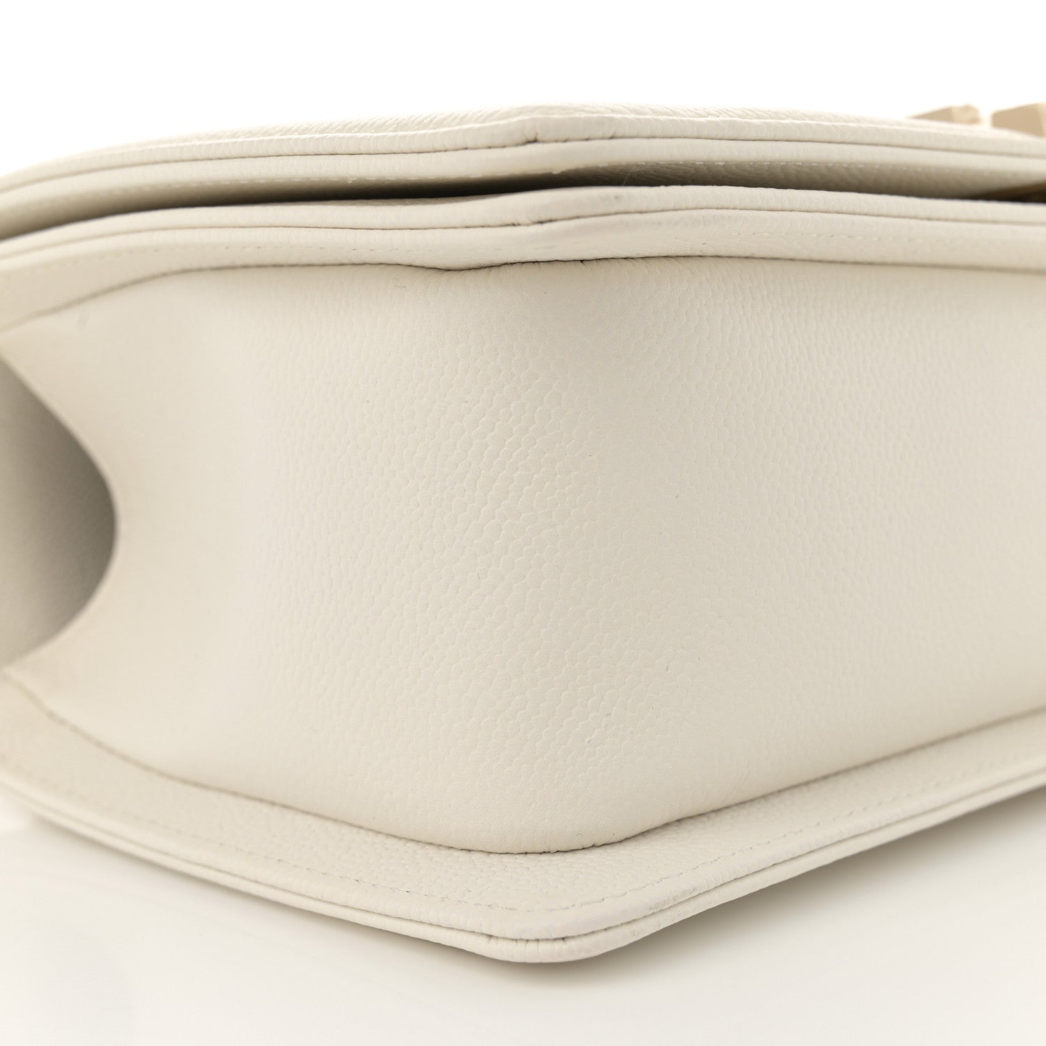 Chanel Caviar Quilted Medium Boy Flap White 9 of 11
