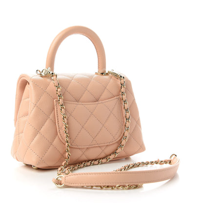 Chanel Caviar Quilted Extra Mini Coco Handle Flap Light Pink 3 of 11