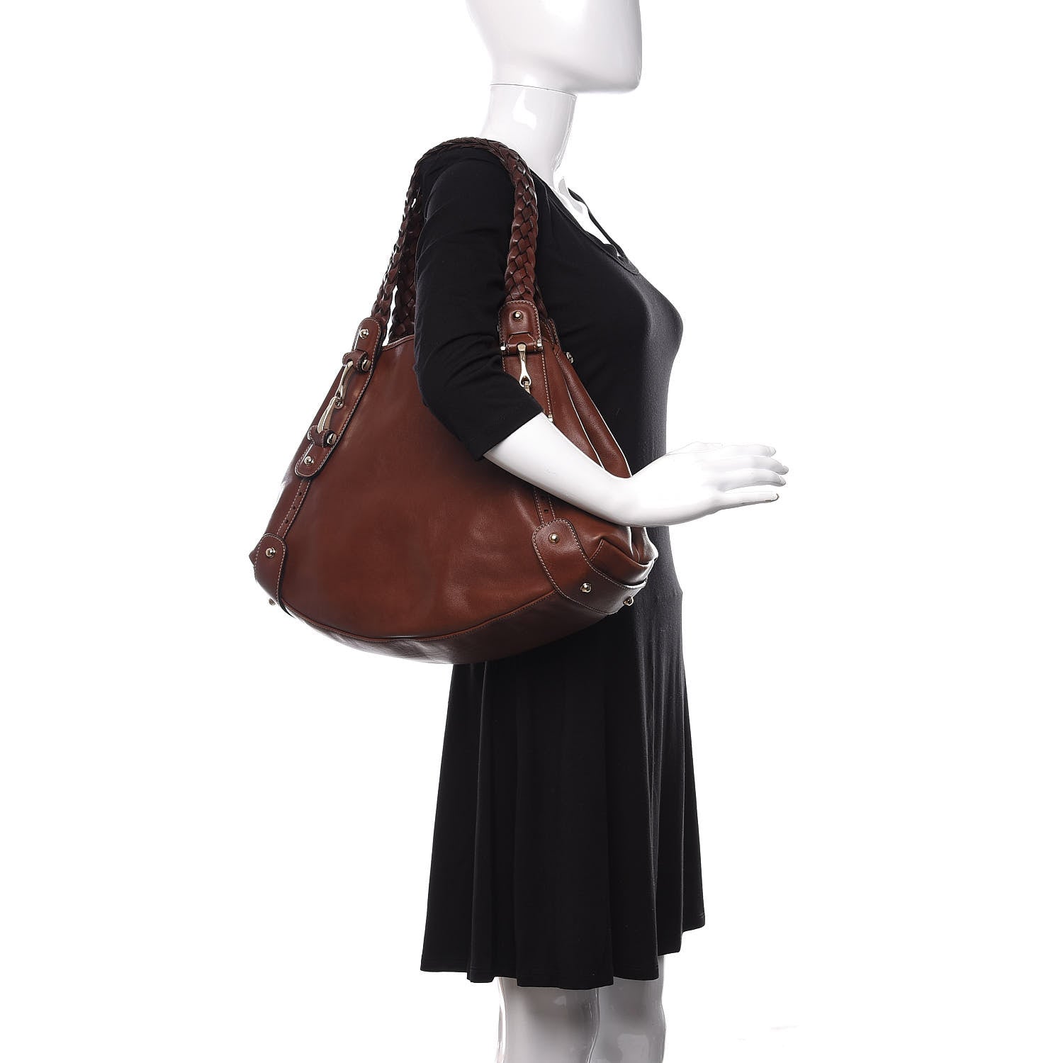 Gucci Calfskin Pelham Shoulder Bag Brown 2 of 15
