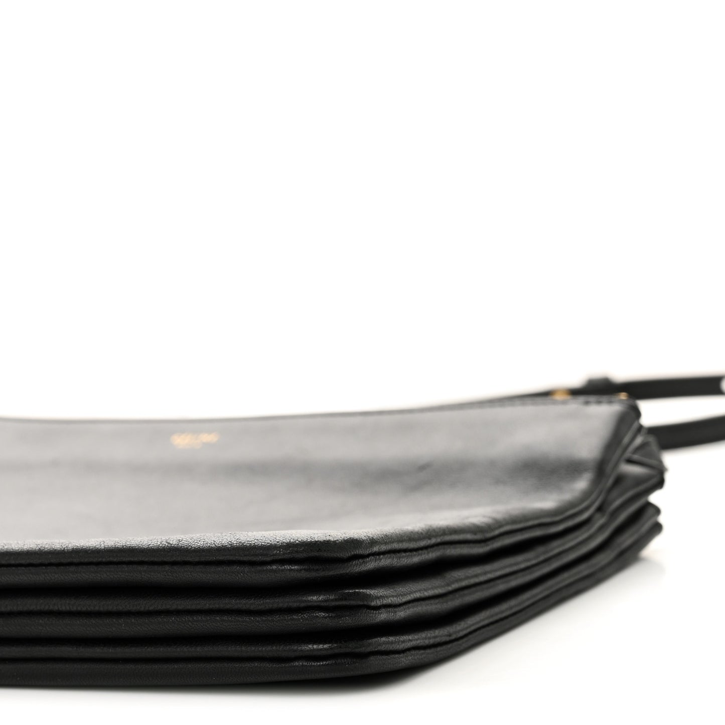 Lambskin Large Trio Crossbody Bag Black