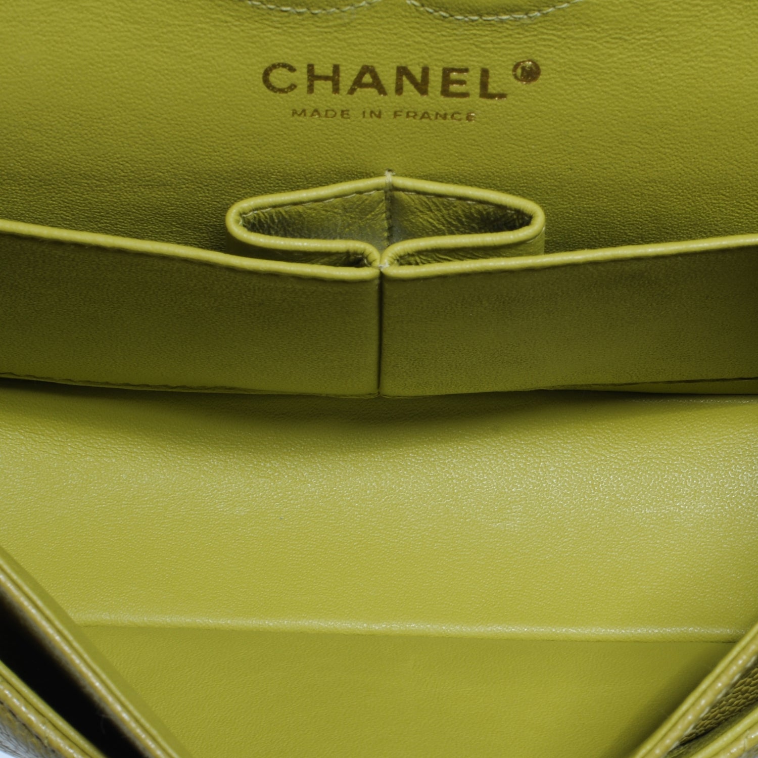 Chanel Caviar Quilted Small Double Flap Chartreuse 9 of 9