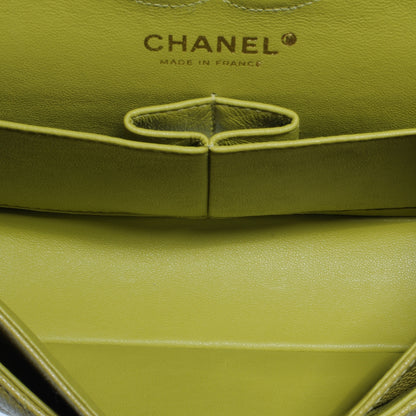 Chanel Caviar Quilted Small Double Flap Chartreuse 9 of 9