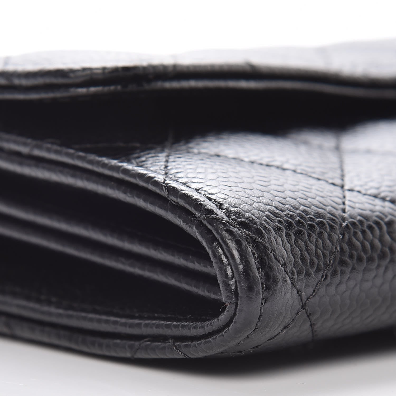 Chanel Caviar Quilted Large Gusset Flap Wallet Black 8 of 10
