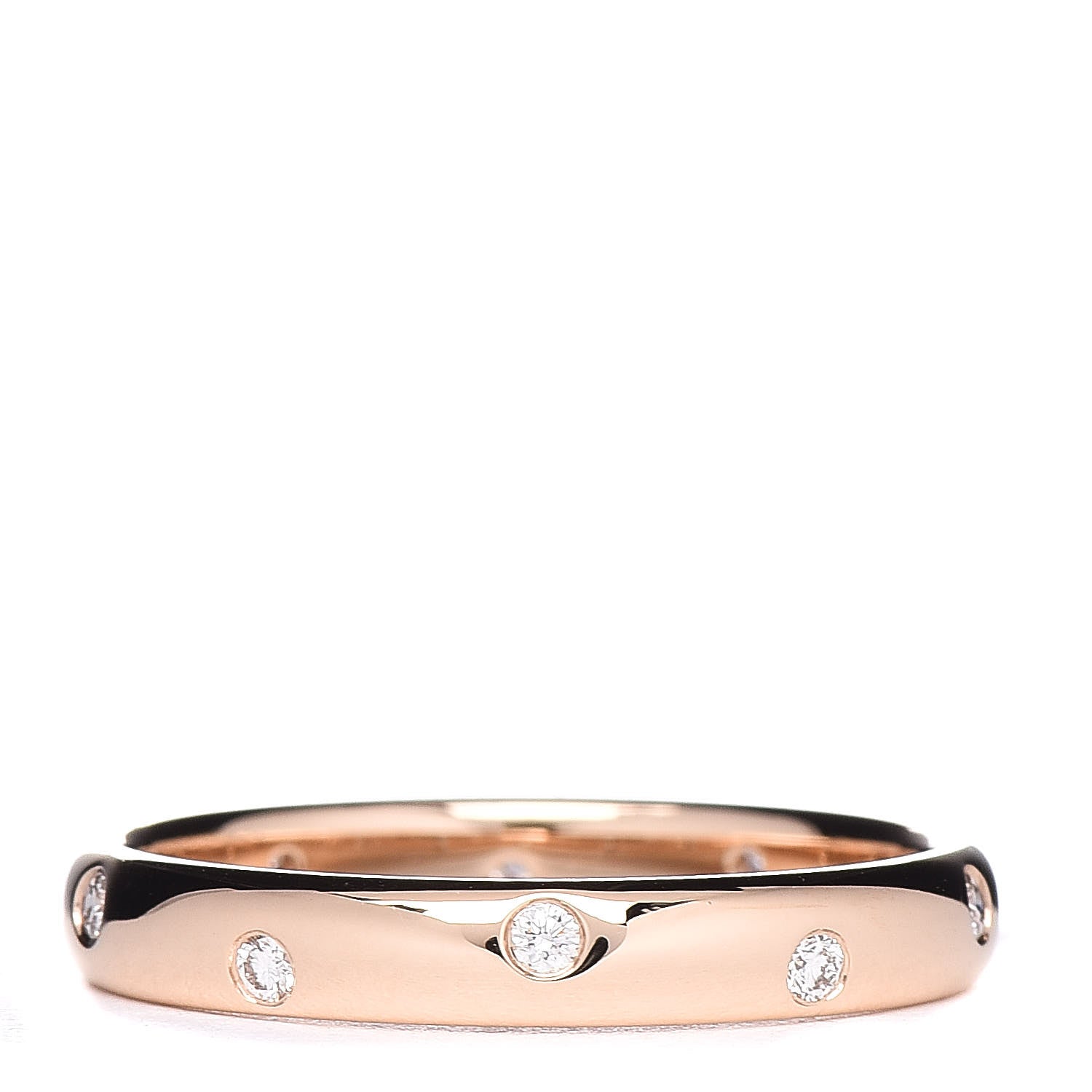 Tiffany 18K Rose Gold Diamond 3mm Etoile Band Ring 52 6 3 of 4