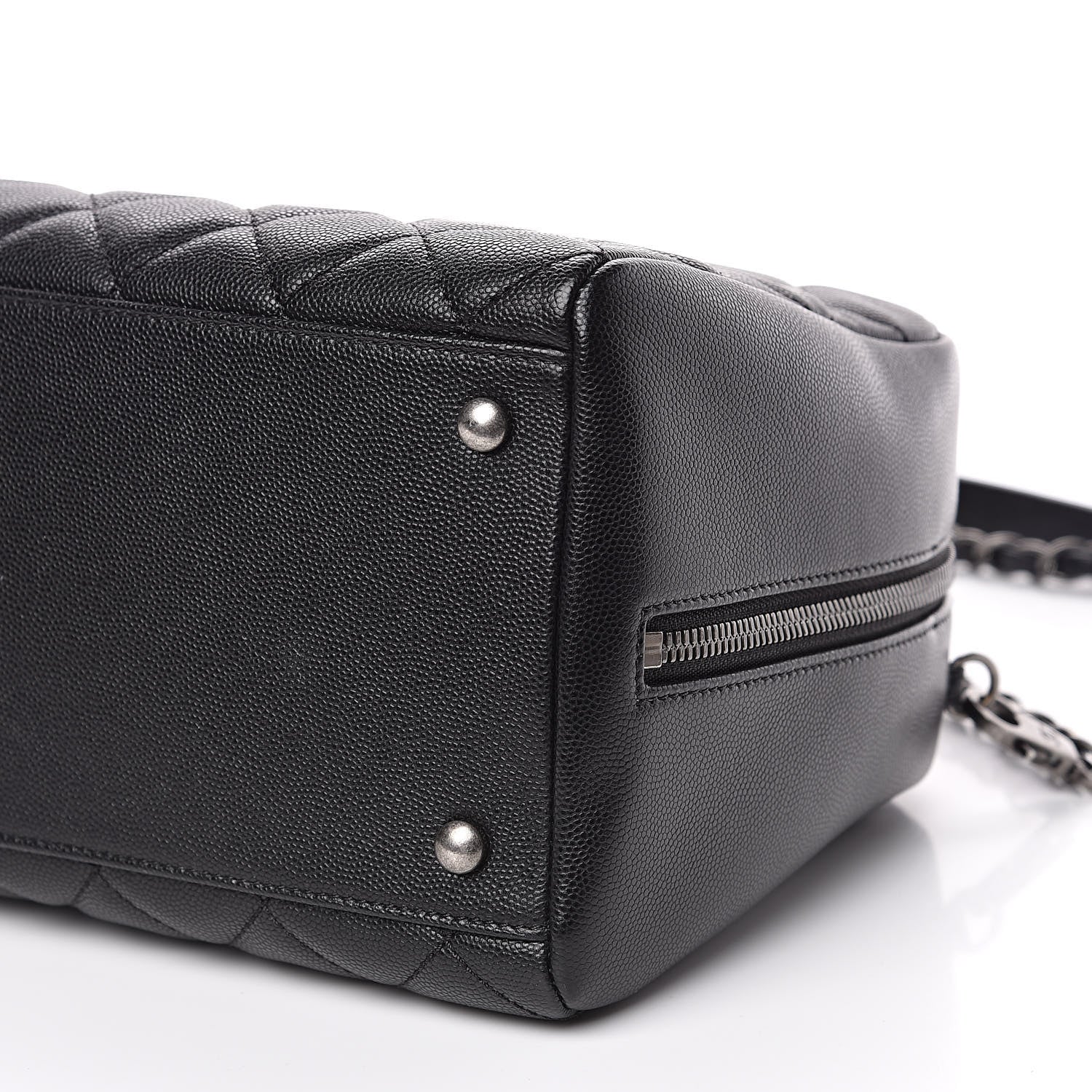 Chanel Caviar Quilted Large Coco Handle Bowling Bag Black 11 of 12