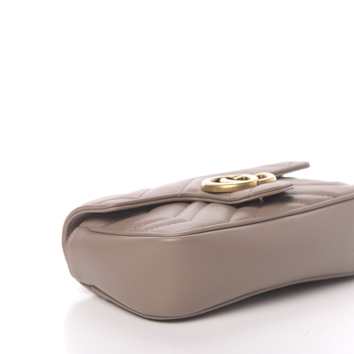 Calfskin Matelasse Super Mini GG Marmont Shoulder Bag Porcelain Rose