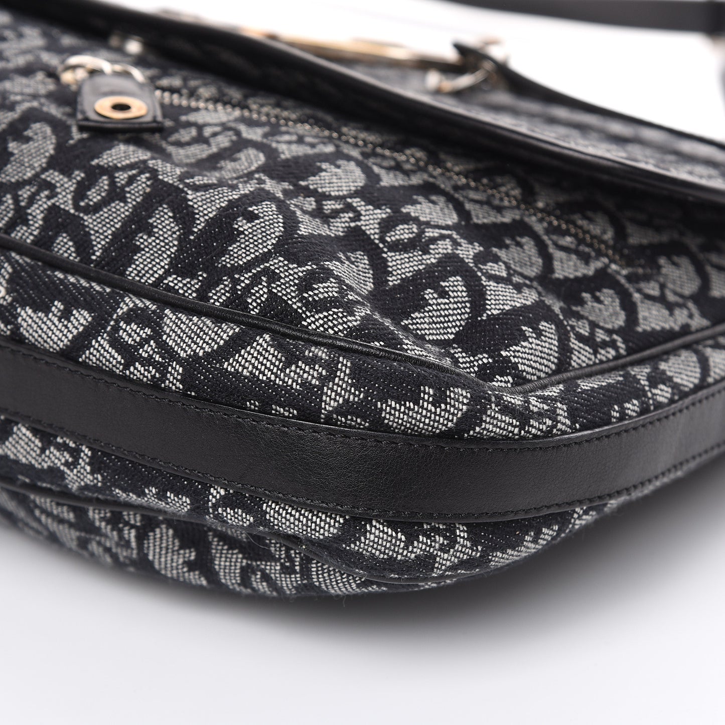 Monogram Flap Messenger Navy Blue