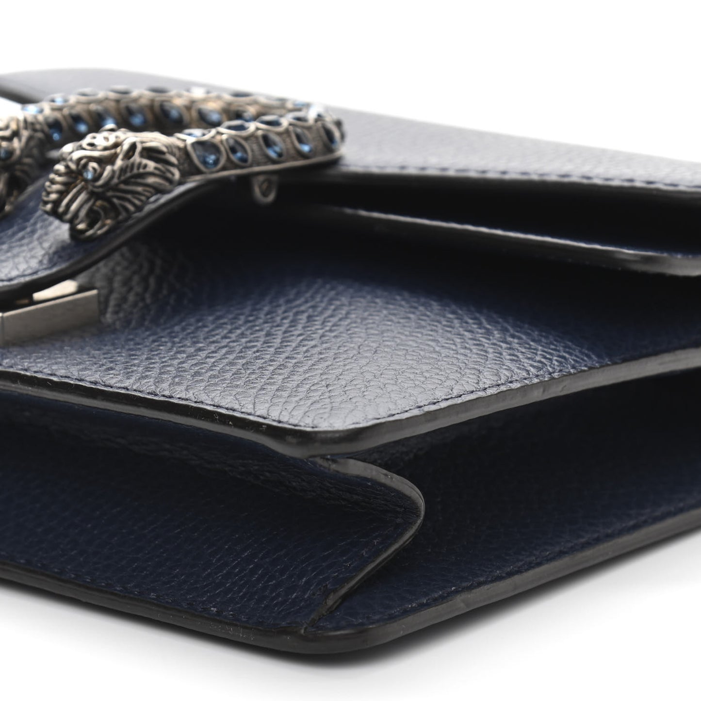 Dollar Calfskin Crystal Mini Dionysus Shoulder Bag Blue Agata Montana Sapphire
