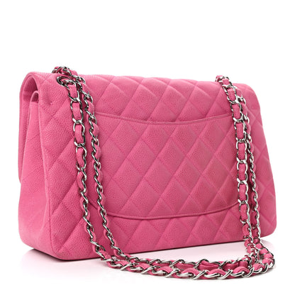Chanel Iridescent Caviar Quilted Jumbo Double Flap Pink 2 of 4