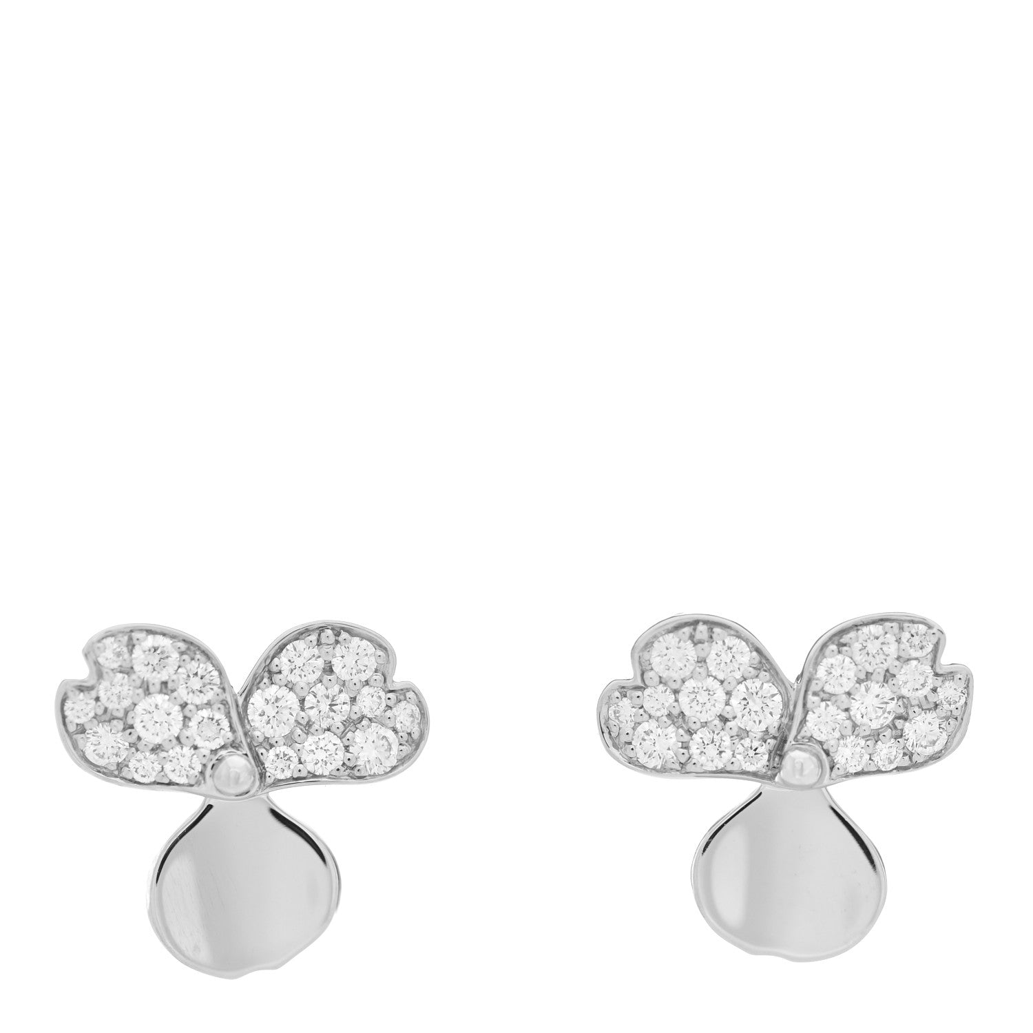 Tiffany Platinum Diamond Paper Flowers Earrings 1 of 6