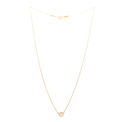 Tiffany 18K Yellow Gold Diamond .43ct Elsa Peretti Diamonds by the Yard Pendant Necklace 3 of 6