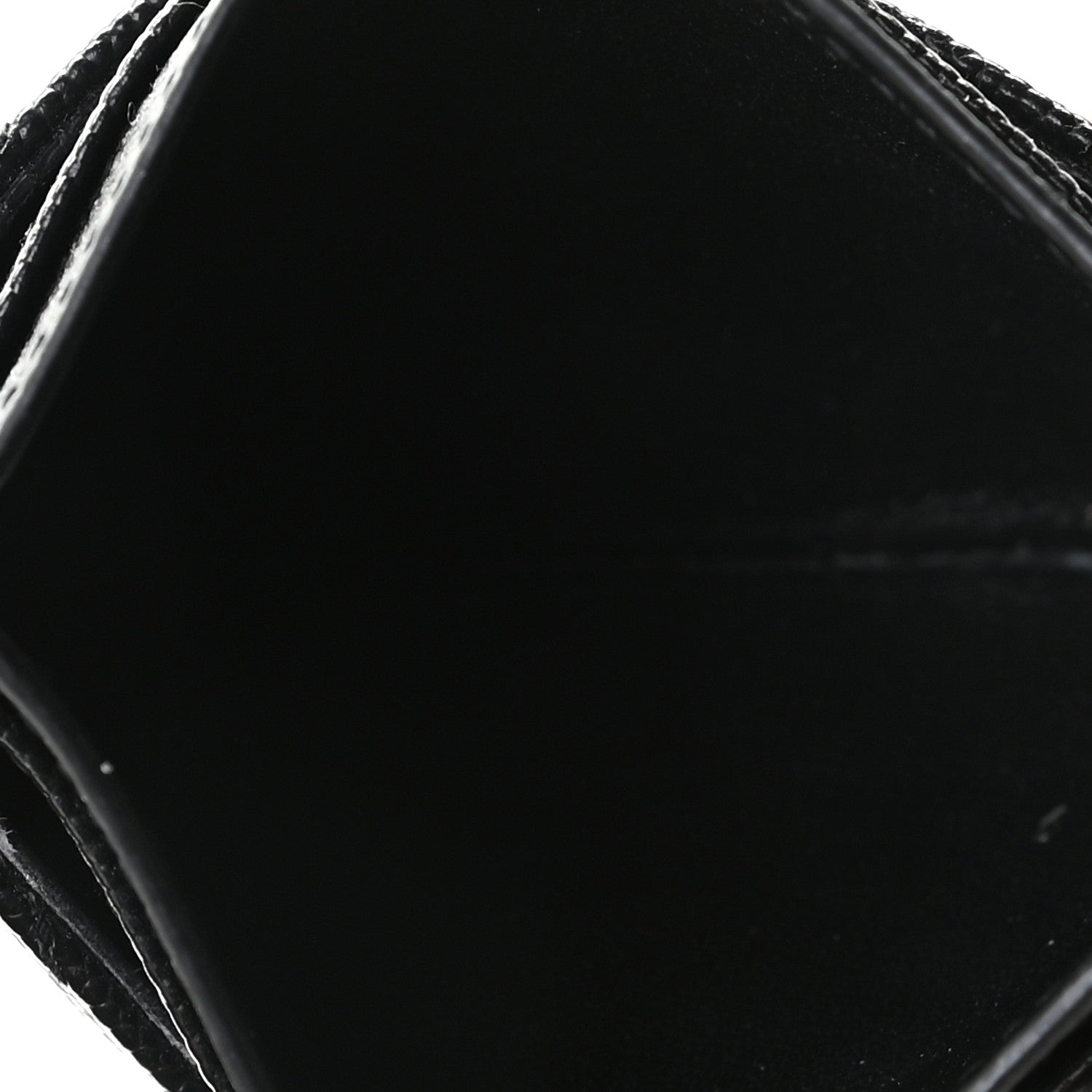 Saint Laurent Grain De Poudre Matelasse Chevron Monogram Credit Card Case Black 6 of 8