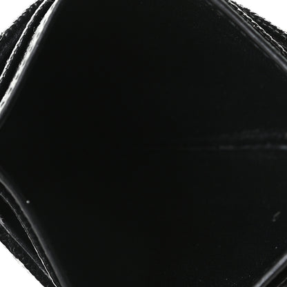 Saint Laurent Grain De Poudre Matelasse Chevron Monogram Credit Card Case Black 6 of 8