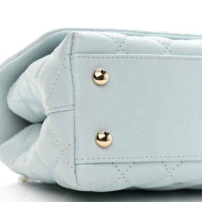 Chanel Caviar Quilted Mini Coco Handle Flap Light Blue 9 of 11