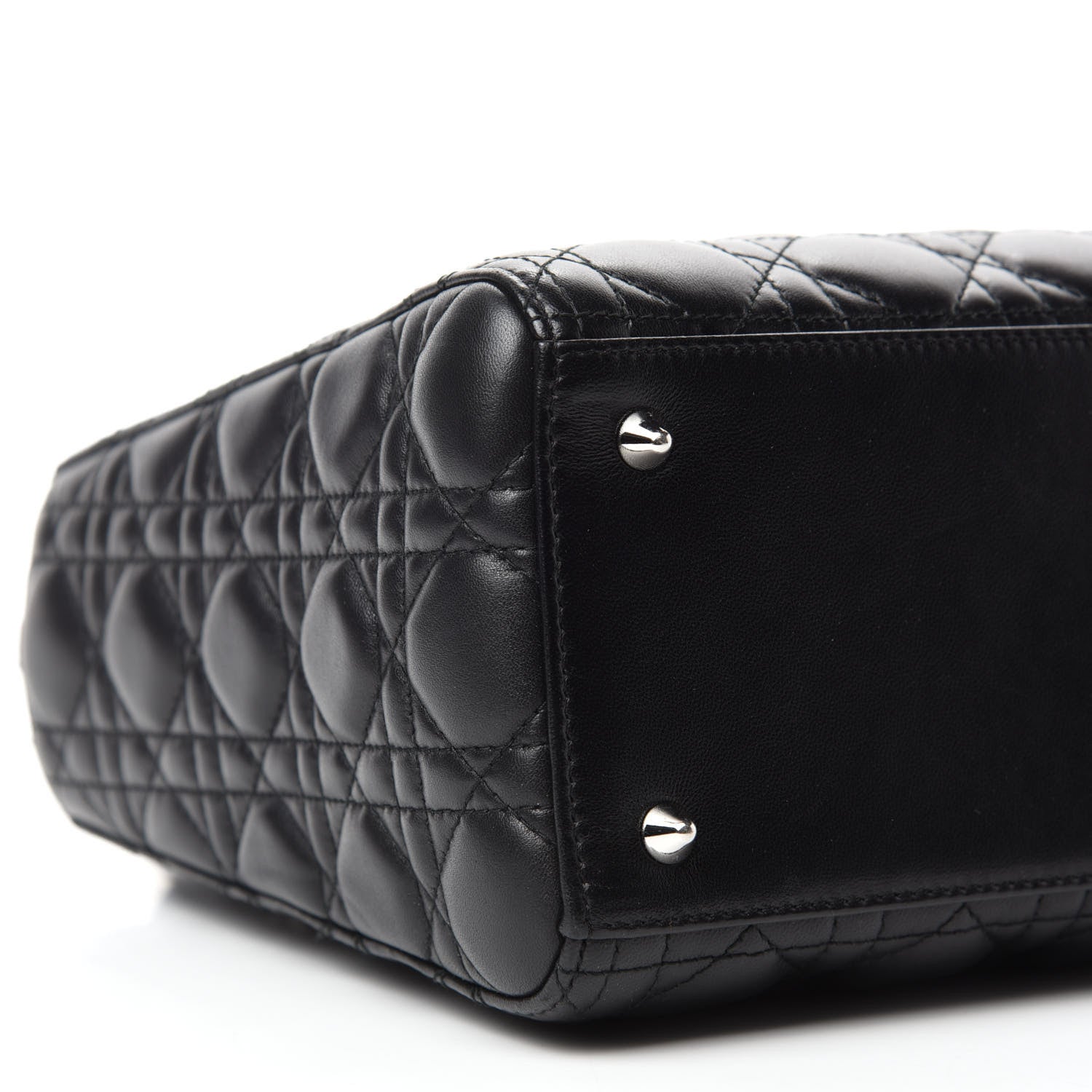 Christian Dior Lambskin Cannage Medium Lady Dior Black 6 of 10