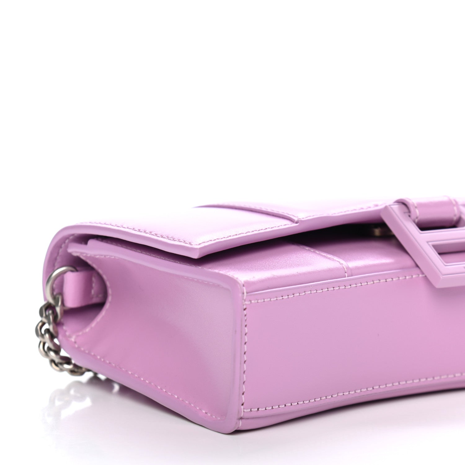 Balenciaga Shiny Box Calfskin Tonal B Hourglass Chain Bag Liliac 4 of 9