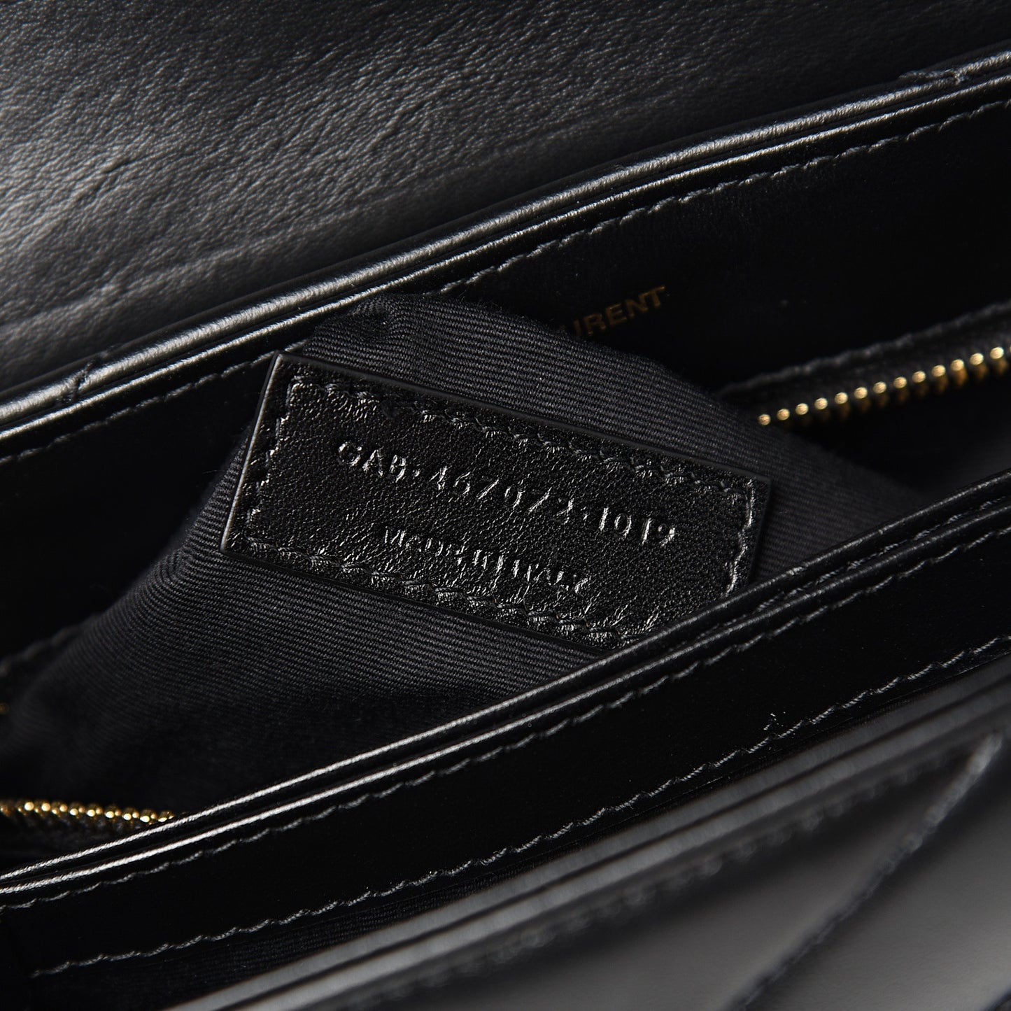 Calfskin Y Quilted Monogram Toy Loulou Crossbody Bag Black